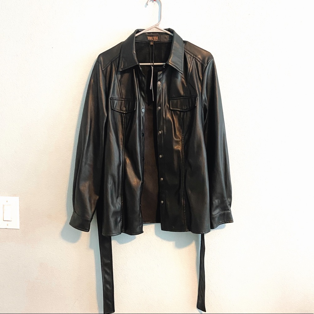 NWT Truth Faux Leather Jacket